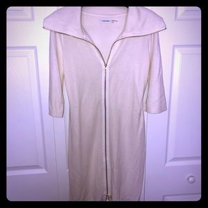 Calvin Klein longer length zip sweater medium